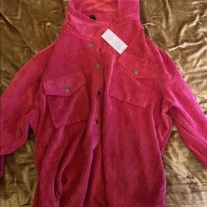 TARGET VELVETY- RIBBED BUTTON UP